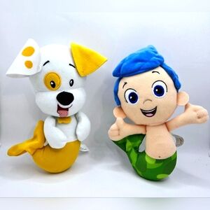 Nickelodeon Bubble Guppies Plush Gil Gill Bubble Puppy 2012 Lot‎ Of 2 Nick Jr.